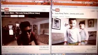 Bruno Mars  vs Jeremy and Justin - The Lazy Song