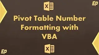 Excel Pivot Table Number Formatting with single click (Excel VBA)