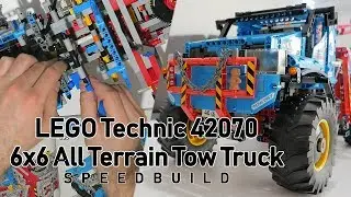 LEGO Technic 42070 Speed Build | LEGO 6x6 All Terrain Tow Truck | LEGO 42070 Time-lapse