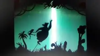 Jungle book in shadow puppet