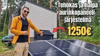Asensin m&ouml;kkivaunuun aurinkopaneelit! Hybridi-invertteri ja 5,1kwh LiFePo4 akku