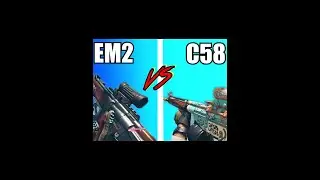 C58 vs EM2 Warzone Weapon Stats Comparison #shorts