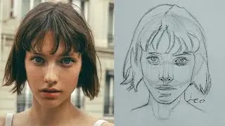 Learn to draw heads with loomis method