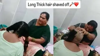 Lady’s Long and Thick hair shaved off | Tirupati Temple | Headshave | Mottai | Gundu | Tonsure