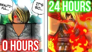 Spending 24 hours as BLACK LEG SANJI in Pixel Piece Roblox