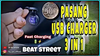 CARA PASANG USB CHARGER DI MOTOR | BEAT STREET‼️USB FAST CHARGING QC3.0 | CARA PASANG USB CHARGER HP