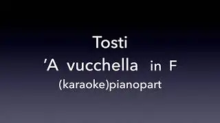 'A vucchella  Tosti  in F Piano accompaniment(karaoke)