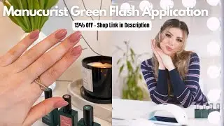 At Home Manicure Using Manucurist Green Flash Led Nail Polish +15% OFF Discount