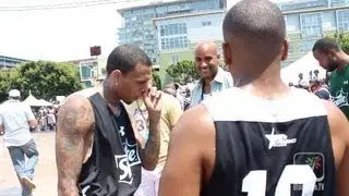 BET Awards 2013: Chris Brown Picking Boogers @ Celebrity Basketball Game