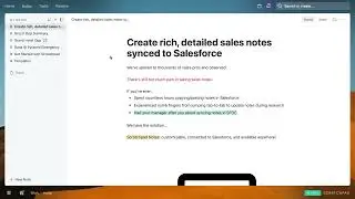 Automatically Sync Notes into Salesforce