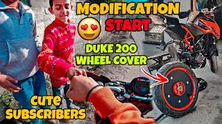Modification Start😍| Wheel Cover For Ktm Duke 200