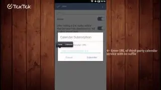 Calendar Subscription in TickTick Android app
