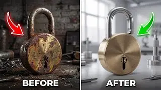 How a Completely Rusted Padlock Is Restored &ndash; From Seized Junk to Like-New Lock (Full Process)