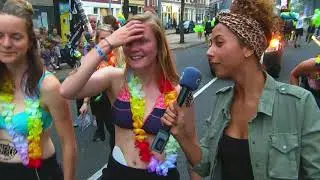 Kei parade in centrum Groningen