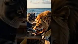 Miles from Shore: A Cat Saves a Lion from the Deep Ocean. What Happened Next?