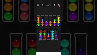 Ball sort color water puzzle level 76