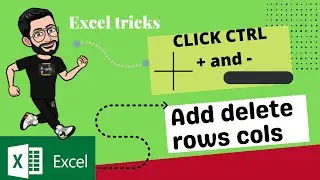 MS Excel Shortcut Key : How to Insert Column and Rowl |Easy  Trick with +/- Ctrl | #shorts #short