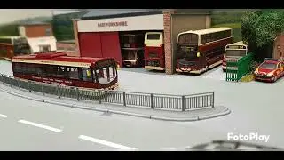 EYMS East Yorkshire Pocklington Model Bus Depot featuring a number of model buses