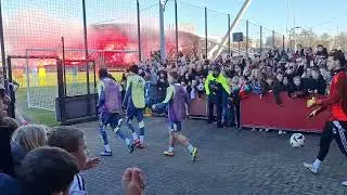 Ajax vs Feyenoord. Before De Klassieker Ajax F-Side and VAK410 Hooligans before the derby 01.02.2025