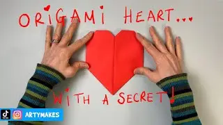 Arty Makes - Make An Origami Heart With A Secret Message Inside ❤️