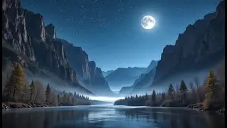 Moonlit Snake River For Relax and Sleep &ndash; 3 Hours Still Water & Sad Piano
