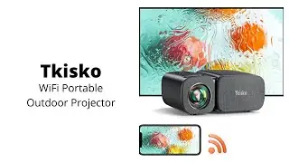 Tkisko | Dust-Proof Small Movie Projector for Home/Outside/Gaming/Camping Phone/Laptops/TV Stick