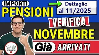 ANTICIPO⚡️ PENSIONI NOVEMBRE 2025 ➡ CEDOLINI IMPORTI gi&agrave; ARRIVATI ❗️ VERIFICA LE 3 NOVIT&agrave;