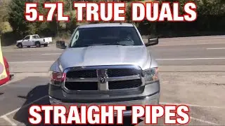2014 Dodge Ram HEMI 5.7L TRUE DUAL EXHAUST  w/ Straight Pipes!!!