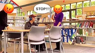 Blasting German Rap in Library Prank!!!