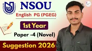 NSOU PG / M.A. English Paper -4 (Novel) Suggestion 2026