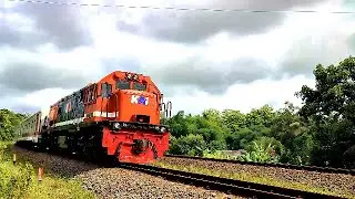 NONTON KERETA API DI DAOP V!! MELIHAT KERETA API MELINTASI TIKUNGAN