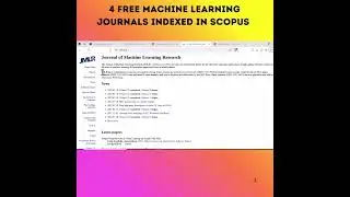 (Pt.2) 4 Free Machine Learning Journals Indexed in Scopus || NO APC - Publish for Free #scopus