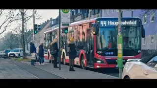 Germany, Nürnberg, bus 44 ride from Gleißhammer Bahnhof to Hauptbahnhof