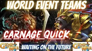 Gems of War World Event Teams | 3 Teams Hi/Mid/Low for Waiting on the Future