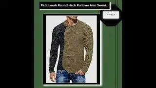 Buy Patchwork Round Neck Pullover Men Sweater exclusively at LeStyleParfait.com