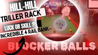 HILL-HILL THRILLER RACK + 12 TEN(10) BALL POOL TIPS TO SUPERCHARGE YOU GAME! Unexpected 4 rail bank!