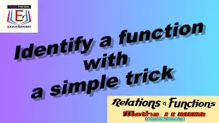 Math | कभी गलत नहीं होगा | Easiest method to identify function | Learn Math like a child's plAy |