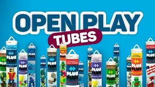 Plus-Plus Open Play Tubes - 70 pcs in a travel-friendly tube. For kids & 'kidults'. Made in Denmark.