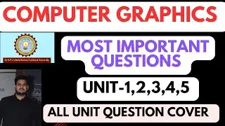 COMPUTER GRAPHICS Most important questions Aktu |All Unit important questions