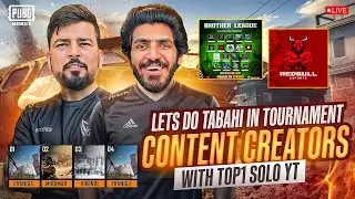 🔴Can We Dominate In All Content Creator Matches?🔥| TOURNAMENT MATCHES | RB LEAGUE | TOP1SOLO IS LIVE