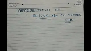Representation of positive rational numbers on no line. Class VII