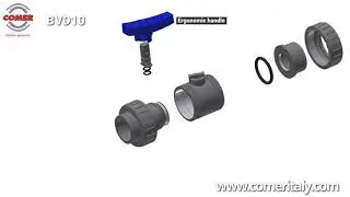 Infovideo BVD10 U-PVC Grey ball valve COMER S p A