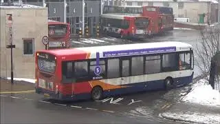 Northampton Buses in Light Snow Mar 2018