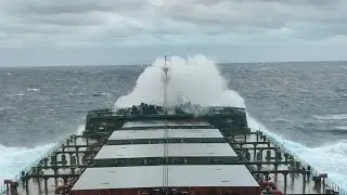 big ship in the storm || ship in heavy weather - life at sea