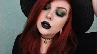 dark glittery forest green makeup tutorial ♡