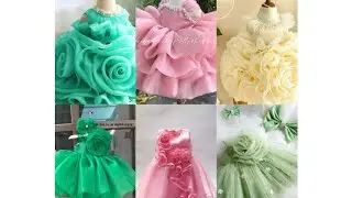 letast baby girls rose organza flower forks #princess dress #forks ideass baby girls desiging....