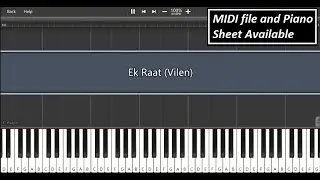 Vilen - Ek Raat | Piano Cover | PianoM