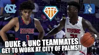 DUKE & UNC TEAMMATES?! | RJ Davis & AJ Griffin GOT TO WORK at the 2019 City of Palms