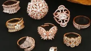ladies fancy gold rings  design ideas 2023 video by faatima ahmad