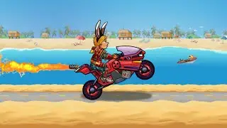 🤯18.841m SUPERBIKE in BEACH World Record - Hill Climb Racing 2